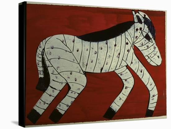 Zebra-Leslie Xuereb-Stretched Canvas