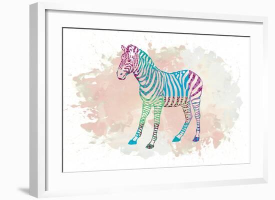 Zebra-Victoria Brown-Framed Art Print