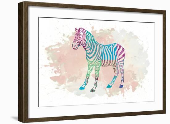 Zebra-Victoria Brown-Framed Art Print