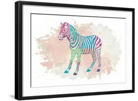 Zebra-Victoria Brown-Framed Art Print