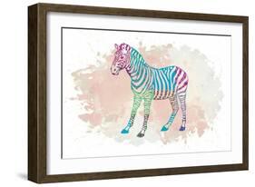 Zebra-Victoria Brown-Framed Art Print