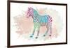 Zebra-Victoria Brown-Framed Premium Giclee Print