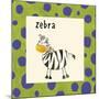 Zebra-null-Mounted Giclee Print