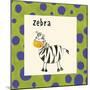 Zebra-null-Mounted Giclee Print