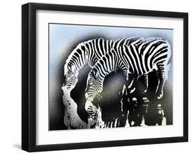 zebra-Whoartnow-Framed Giclee Print