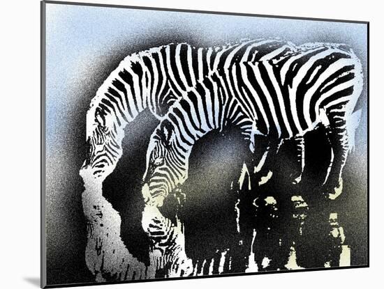 zebra-Whoartnow-Mounted Giclee Print