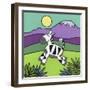 Zebra-Denny Driver-Framed Giclee Print