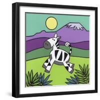 Zebra-Denny Driver-Framed Giclee Print