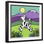 Zebra-Denny Driver-Framed Giclee Print