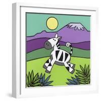 Zebra-Denny Driver-Framed Giclee Print