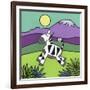 Zebra-Denny Driver-Framed Giclee Print