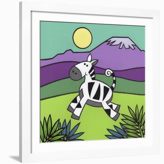 Zebra-Denny Driver-Framed Giclee Print