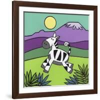 Zebra-Denny Driver-Framed Giclee Print