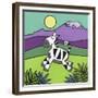 Zebra-Denny Driver-Framed Giclee Print