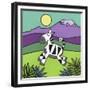 Zebra-Denny Driver-Framed Giclee Print