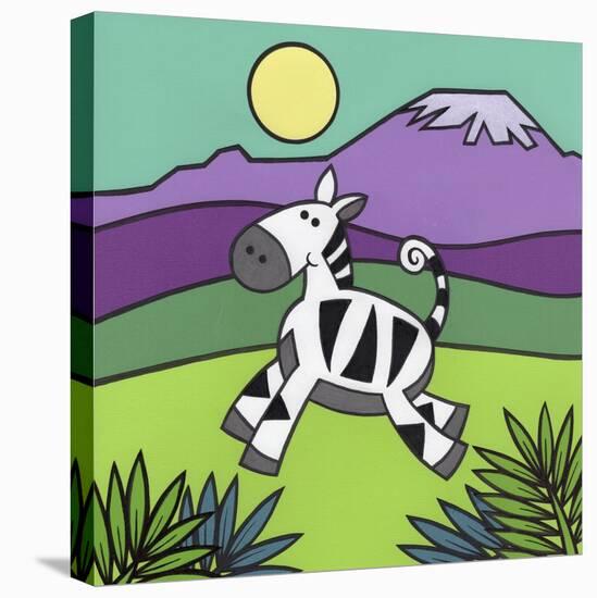 Zebra-Denny Driver-Stretched Canvas