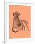 Zebra-Drawpaint Illustration-Framed Giclee Print