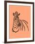 Zebra-Drawpaint Illustration-Framed Giclee Print