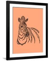 Zebra-Drawpaint Illustration-Framed Giclee Print