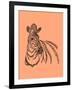 Zebra-Drawpaint Illustration-Framed Giclee Print