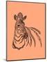 Zebra-Drawpaint Illustration-Mounted Premium Giclee Print