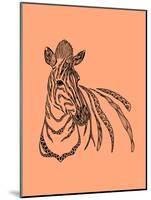 Zebra-Drawpaint Illustration-Mounted Giclee Print