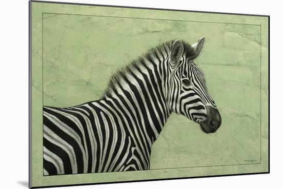 Zebra-James W. Johnson-Mounted Giclee Print