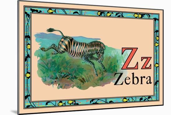 Zebra-null-Mounted Art Print