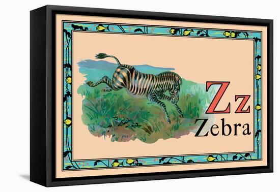 Zebra-null-Framed Stretched Canvas