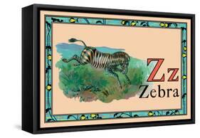 Zebra-null-Framed Stretched Canvas