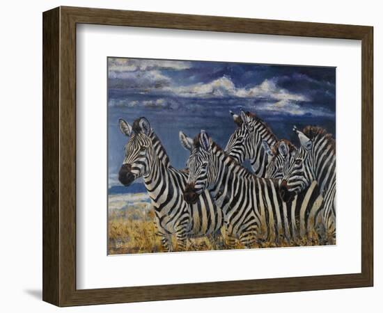 Zebras I-Peter Blackwell-Framed Art Print