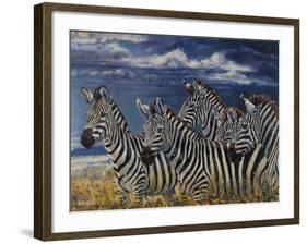 Zebras I-Peter Blackwell-Framed Art Print