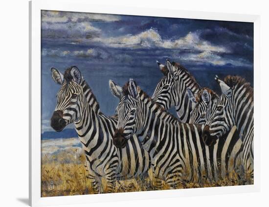 Zebras I-Peter Blackwell-Framed Art Print