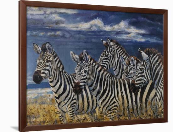 Zebras I-Peter Blackwell-Framed Art Print