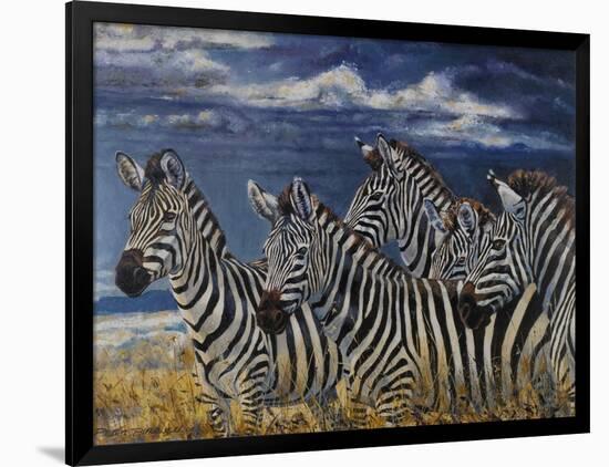 Zebras I-Peter Blackwell-Framed Art Print