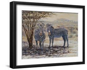 Zebras II-Peter Blackwell-Framed Art Print