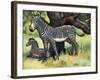 Zebras, Illustration from 'Pads, Paws and Claws', 1924-null-Framed Giclee Print