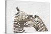 Zebras on White-Whoartnow-Stretched Canvas