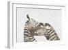 Zebras on White-Whoartnow-Framed Giclee Print