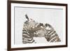 Zebras on White-Whoartnow-Framed Giclee Print