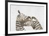 Zebras on White-Whoartnow-Framed Giclee Print