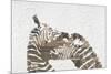 Zebras on White-Whoartnow-Mounted Giclee Print