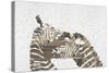 Zebras on White-Whoartnow-Stretched Canvas