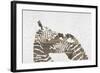 Zebras on White-Whoartnow-Framed Giclee Print