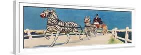 Zebras Pulling a Cart-John Edwin Noble-Framed Giclee Print