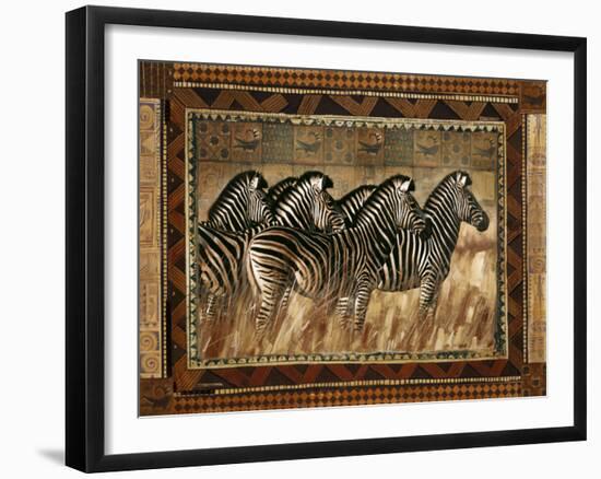 Zebras-Rob Hefferan-Framed Art Print