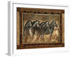 Zebras-Rob Hefferan-Framed Art Print