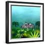 Zebras-null-Framed Art Print