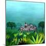 Zebras-null-Mounted Art Print