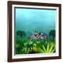 Zebras-null-Framed Art Print